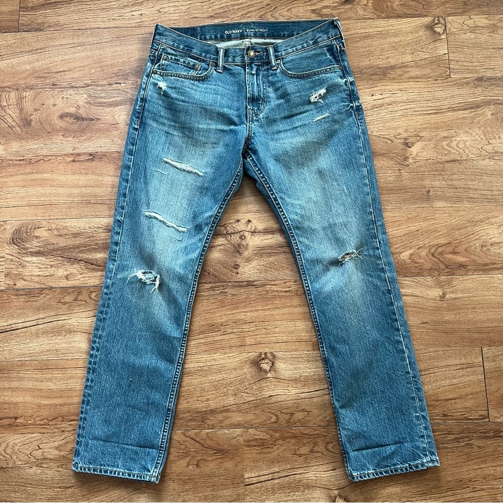 Old Navy Mens Slim Distressed Jeans 32x30